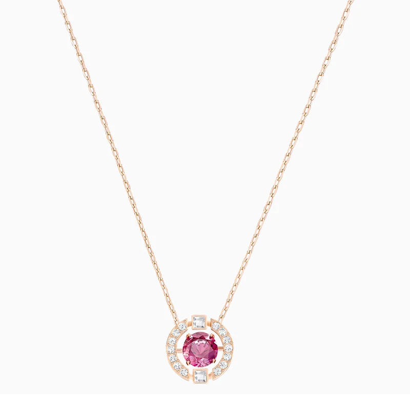 

Fashion Jewelry SWA New SPARKLING DANCE ROUND Set Necklace Suspended Circular Jumping Crystal Crystal Female Romantic Gift