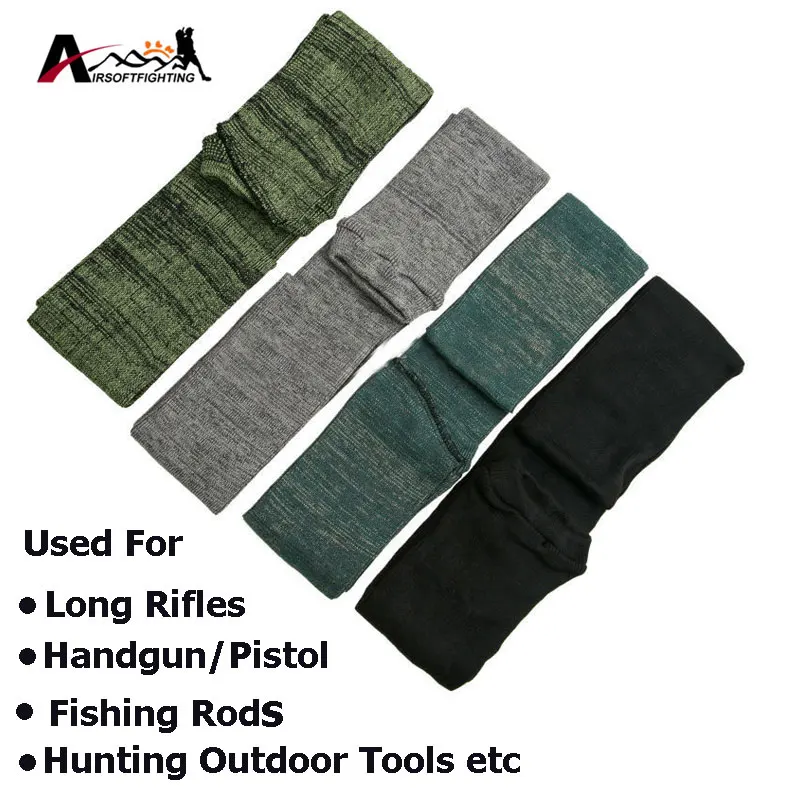 Rifle Gun Sock Cover 54" Silicone Treated Oversized Knitted Protection for Large Scope Tactical Hunting Accessory | Спорт и