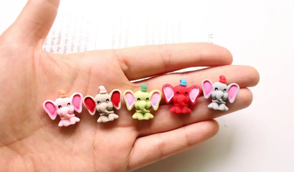 5PCS Mixed A 5 шт. слизи очаровательные милые динозавры Dumbo клейкие аксессуары бусины делая поставки с шнурком мешочек для DIY ремесла скрапбуки - Цвет: 5PCS Mixed A