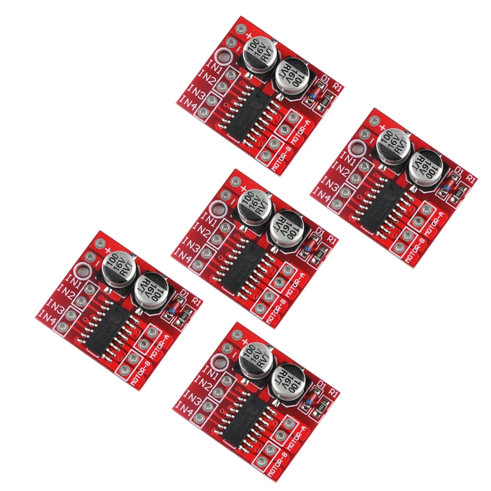 

5Pcs MX1508 DC Motor Driver Module DC 2V-10V 1.5A 2-Way PWM Speed Dual H-Bridge Stepper Motor Driver L298N