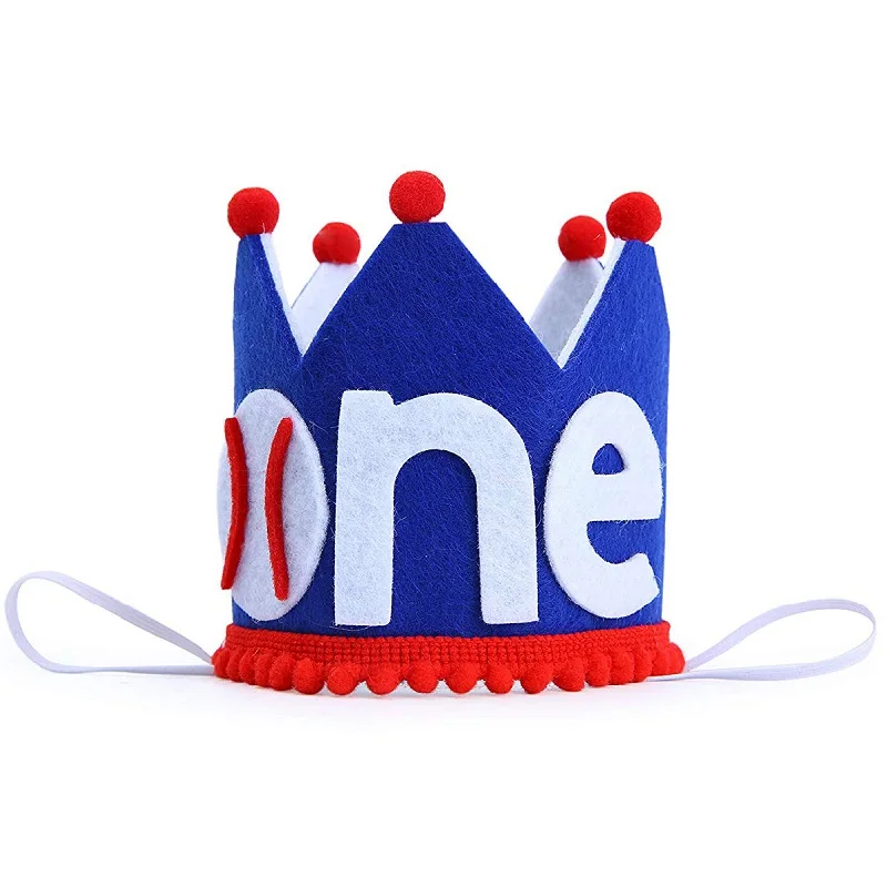 Бейсбол вечерние Happy баннеры для дня рождения Детские 1st короны празднования торт