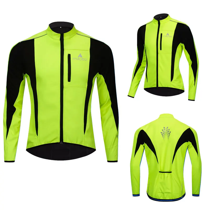 Ветровка теплая флисовая зимняя куртка для велоспорта светоотражающая горного