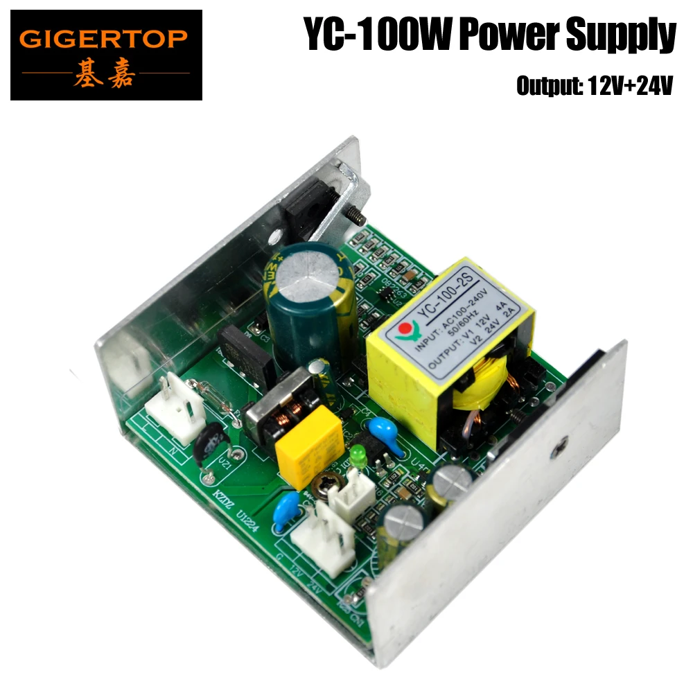 Светодиодный подвижный головной светильник TIPTOP YC 100 Вт 12 В 24 7 х10 источник питания