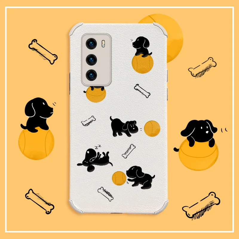 

Naughty Puppy Phone Case For Huawei P40 P40Pro P40Lite Pro Lite Liquid Silicone Cover