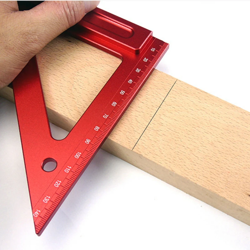 

Универсальная треугольная линейка 150 мм, алюминиевый сплав, Столярный инструмент для маркировки и маркировки, 45 градусов, центральный калиб...