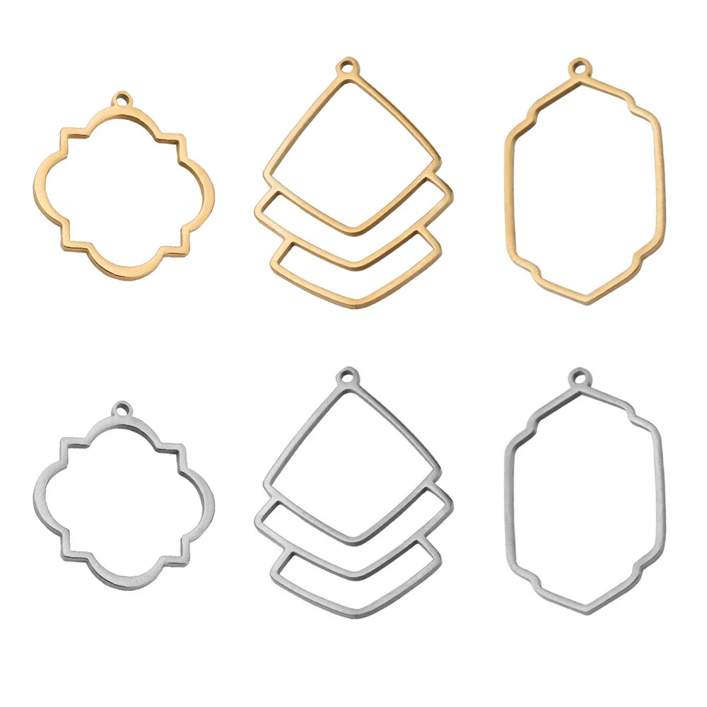 5 шт./лот полировка полые веерообразные украшения из нержавеющей стали подвесные