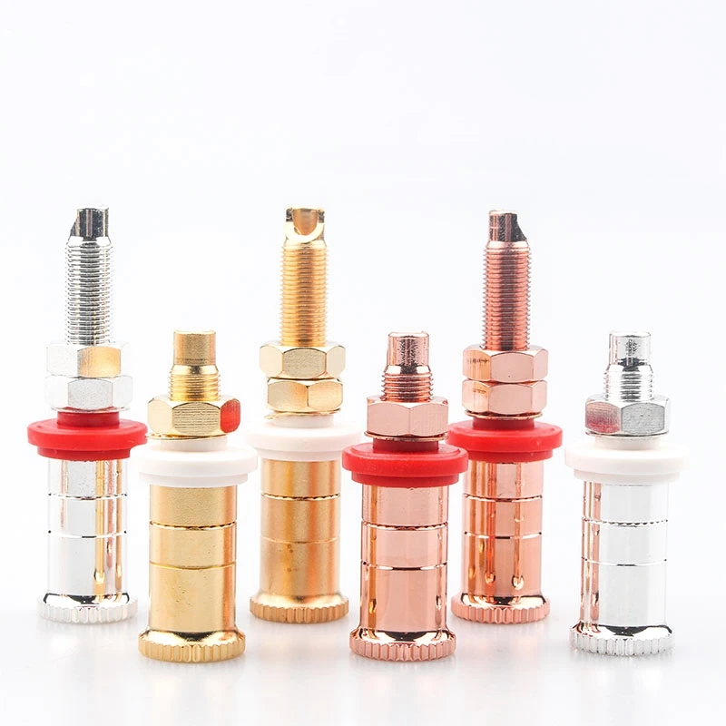 4 шт. Динамик кабель зажимный винт в кирпич песчано покрытием золотой Серебряный