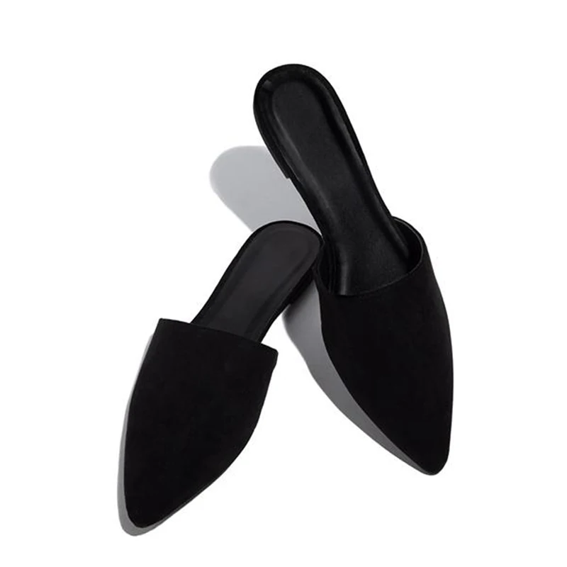 Женские леопардовые туфли без задника Элегантные женские тапочки модные на