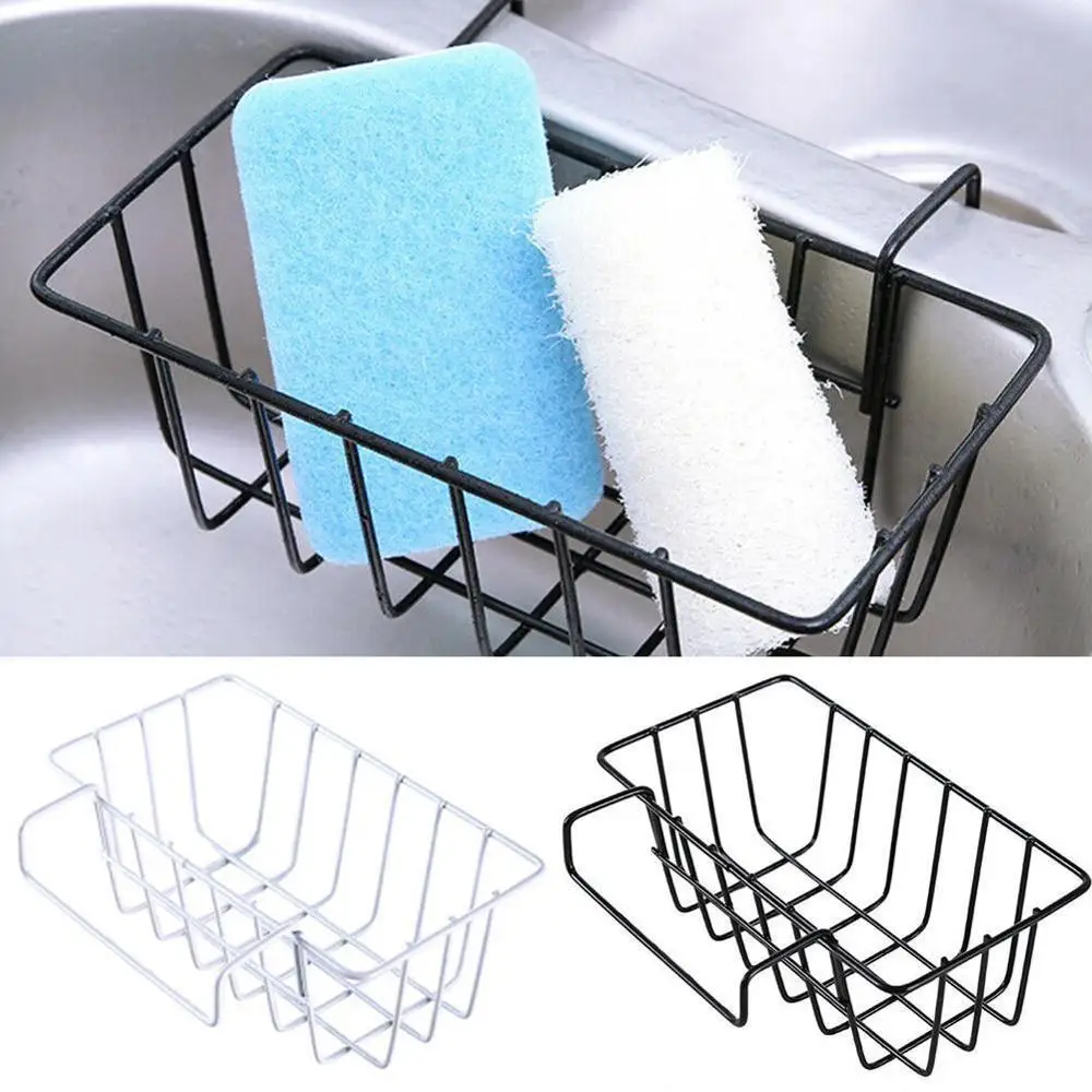 

Iron Kitchen Rack Rag Drain Rack Household Non-marking Sink Basket Detergent Sponge Storage Rack