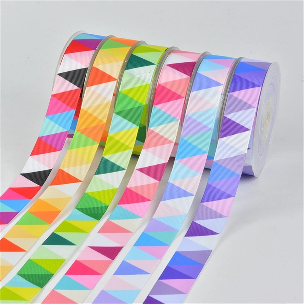 Лента для волос с геометрическим узором 25 мм 5 ярдов декоративно-упаковочная