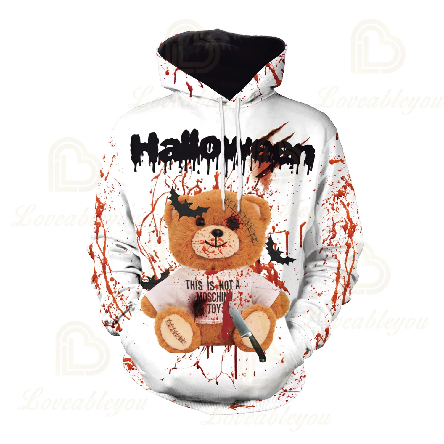 

2020 New Halloween Harajuku Sweatshirts Skull Print Long Hoodie Men Women Autumn Long Sleeve Top Pullover