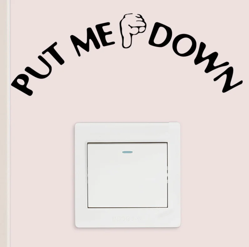 Креативная наклейка на унитаз с надписью Put Me персонализированная забавная