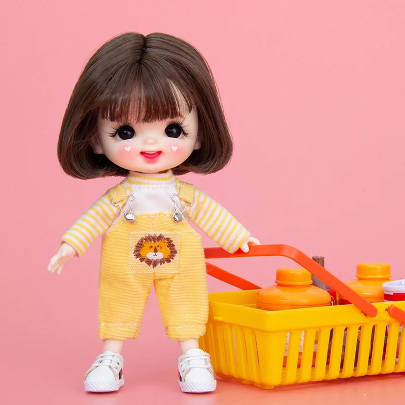 

Ob11 Baby dress Striped sweater Suspenders Set GSC plain BODY BJD 1/12 doll clothes doll accessories