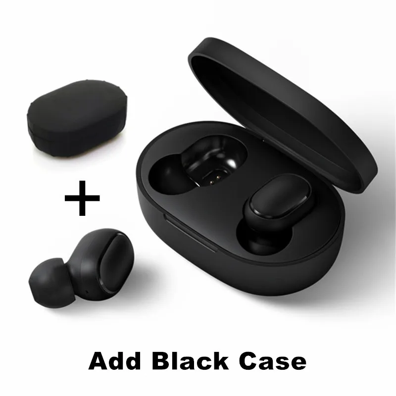 Оригинальные наушники Xiao mi AirDots Bluetooth 5,0 Youth Edition mi True беспроводные наушники-вкладыши Bluetooth 5,0 TWS Air Dots гарнитура - Цвет: Redmi Black Case