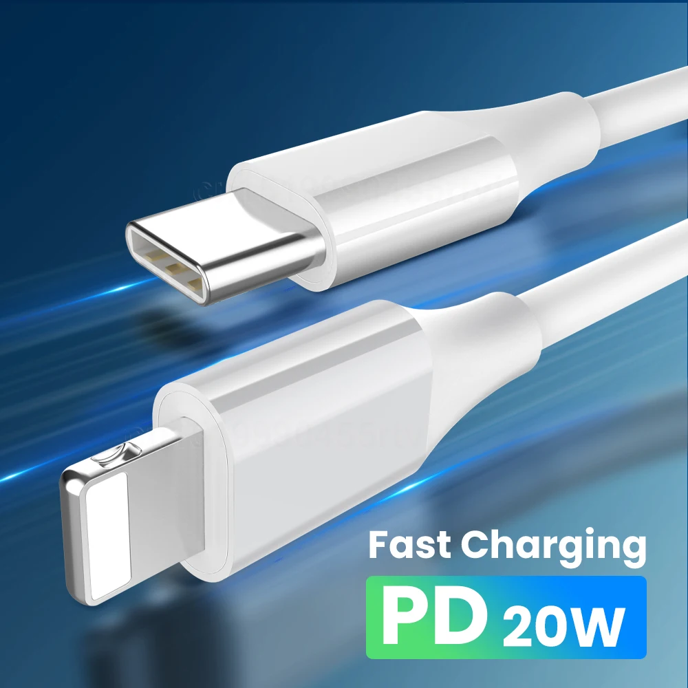 

PD20W Fast Charging Cable For iPhone 13 12 11 X XS XR iPad Cord 1m/1.5m/2m For iPhone Charger 3A Type-C To 8 Pin Data Cable