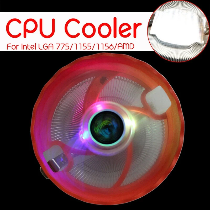 Кулер для процессора 12 см 3Pin Led Rgb охлаждающий вентилятор Lga