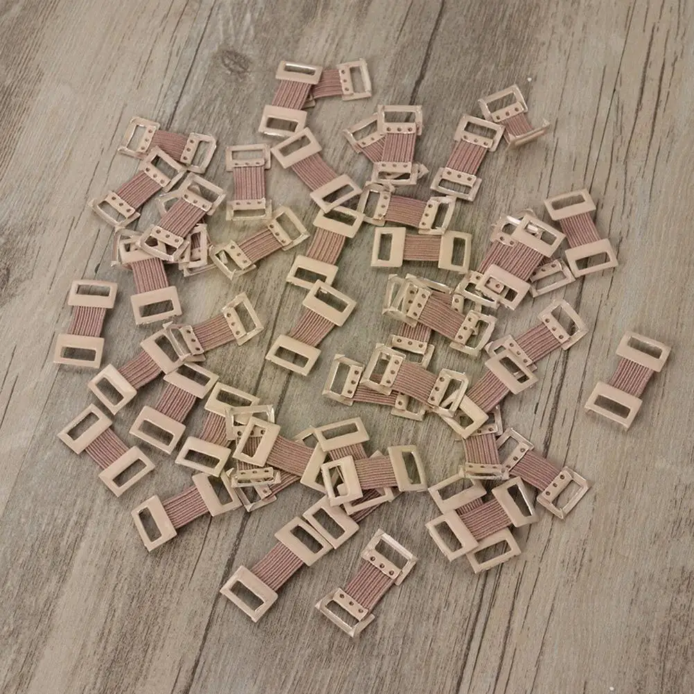 

10PC/Bag Replacement Elastic Bandage Wrap Stretch Metal White Colors Hooks Fixation Clamps Clips brown M2C1