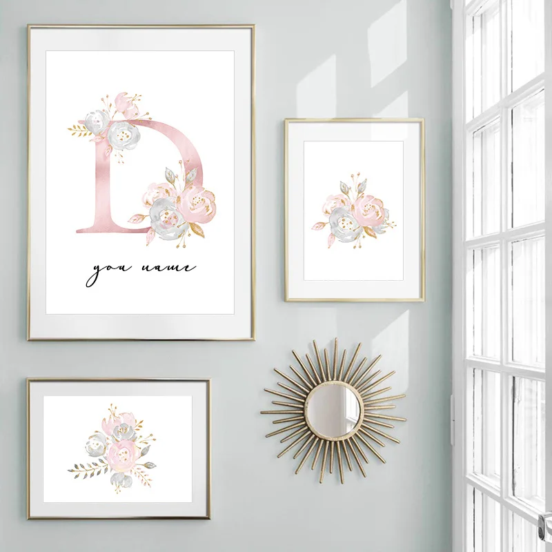 

Letter Flower Family Decorate Canvas Decorative Painting Poster Picture Album Photo Home Decor Wall Art Room Decoration