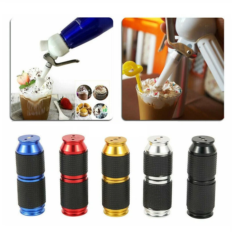 

1Pcs Portable Detachable Cream Bomb Opener Mini Rubber Grip Safe Gas Canister Dispenser Whipping Cream Dessert Kitchen Gadgets
