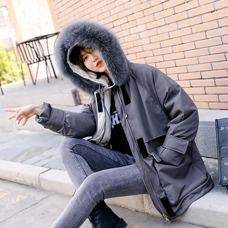 2020 пальто с капюшоном для беременных Женская куртка средней длины зимний