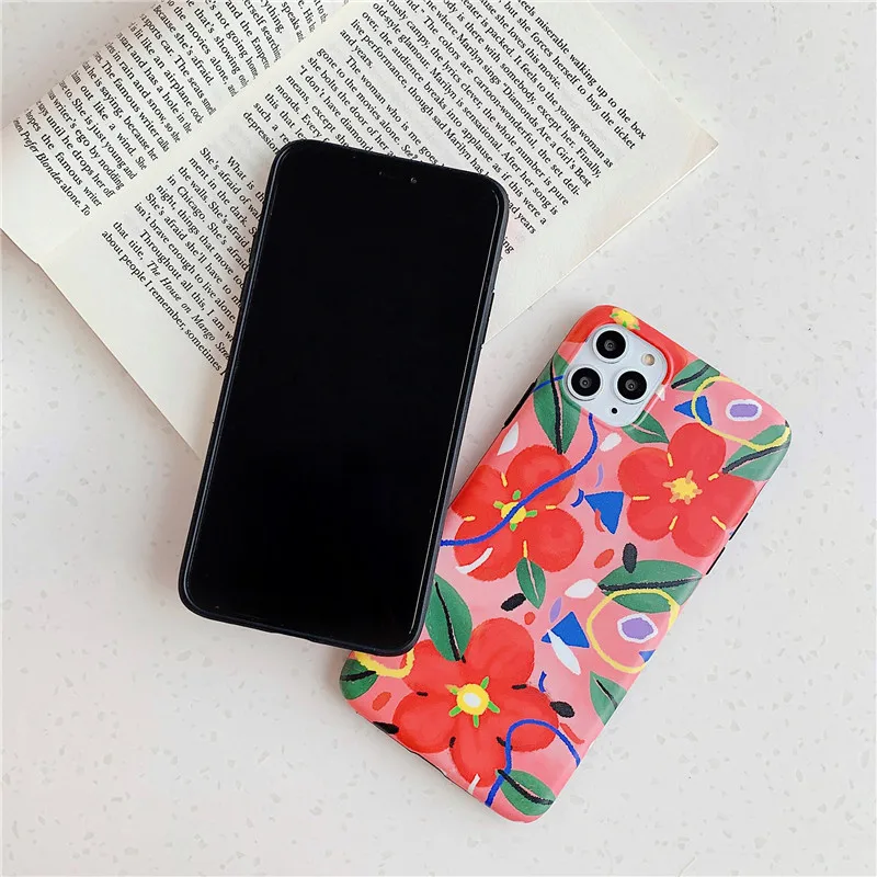 Чехол с цветами для Iphone 11 Pro Max чехол X XS XR 6 6S 7 8 Plus задняя крышка мягкие силиконовые
