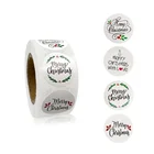 500 шт., рождественские наклейки, украшения для подарка, красно-зеленые рождественские наклейки, праздничный подарок, маленький деловой телефон