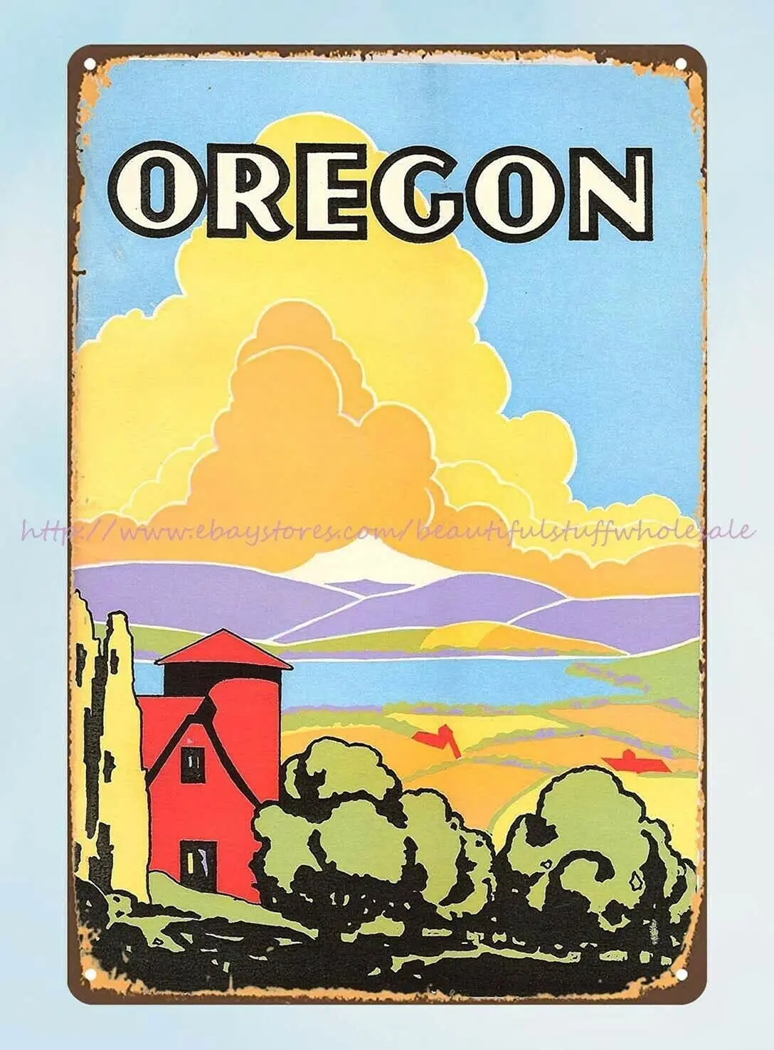 8x12 дюймов доска репродукции Oregon плакат металлическая жестяная вывеска | Дом и сад