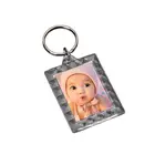 Акриловый прозрачный брелок с фоторамкой, прямоугольный прозрачный держатель для ключей сделай сам, подарок на Рождество