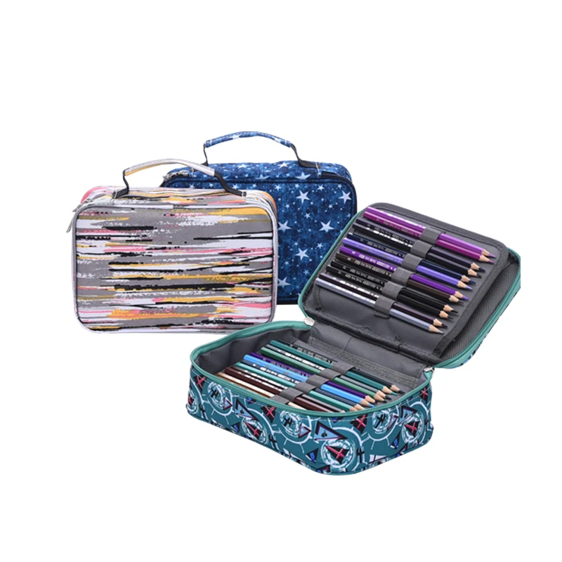 Case For Girls Boys Penal Pencilcase Kawaii Canvas Big Pen Box Stationery Kit Large Cartriage Bag