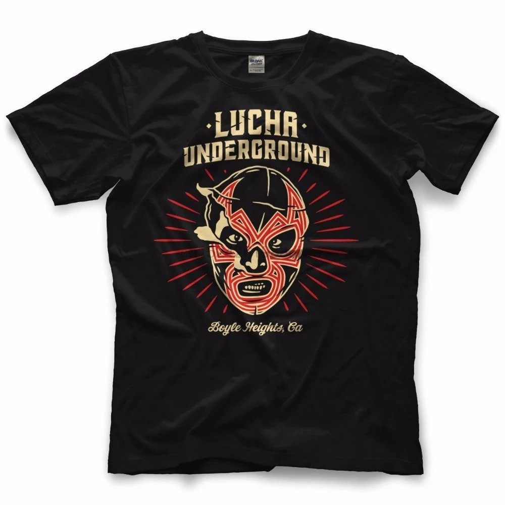 Новинка 2019 года хлопковая футболка с короткими рукавами рваная маска Lucha Underground
