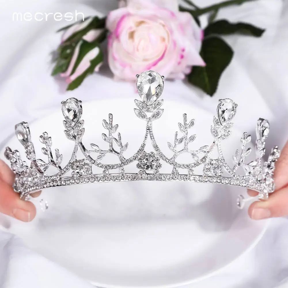 Mecresh Стразы ветки свадебные тиары короны для женщин романтические аксессуары
