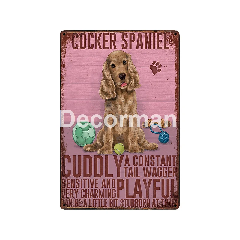 [DecorMan] Custom Pet DOG CAT металлический знак виппет лабрадор такапор настенная живопись