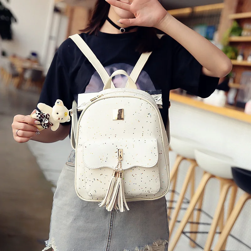3 комплекта/шт Новый дизайн женский рюкзак с кистями звезды блестки из