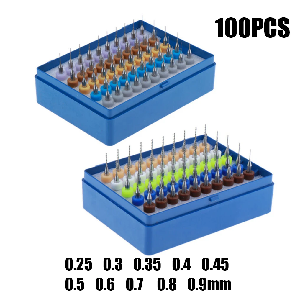 

Carbide Drill Bits Tool Parts Kit Set 100pcs Tungsten Steel Micro Sleeves