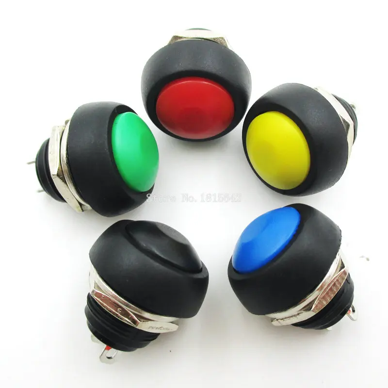 5 шт. мини-переключатель 12 мм 1A водонепроницаемый переключатель pbs33b В Мгновенный