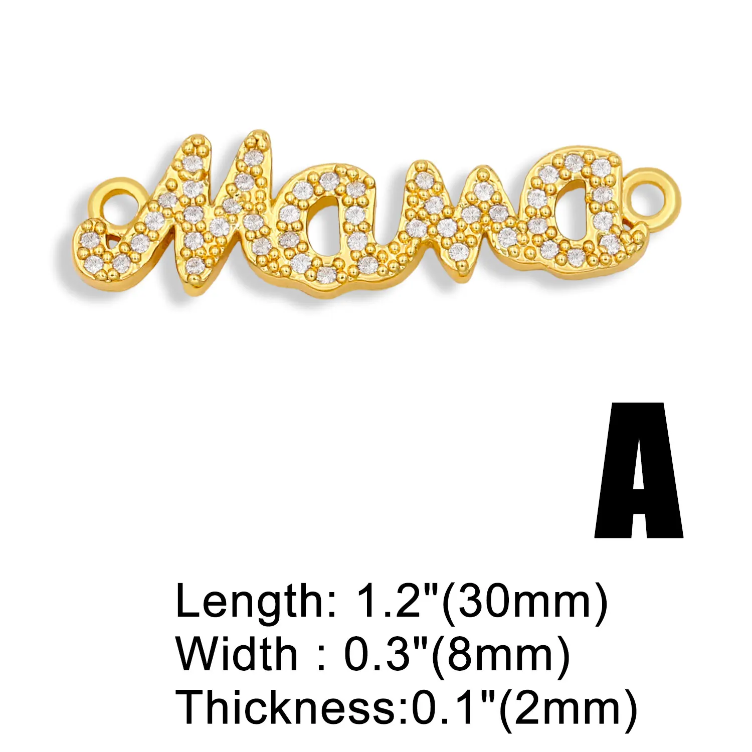 Подвески для браслетов OCESRIO латунные радужные CZ мама мамочка изготовления