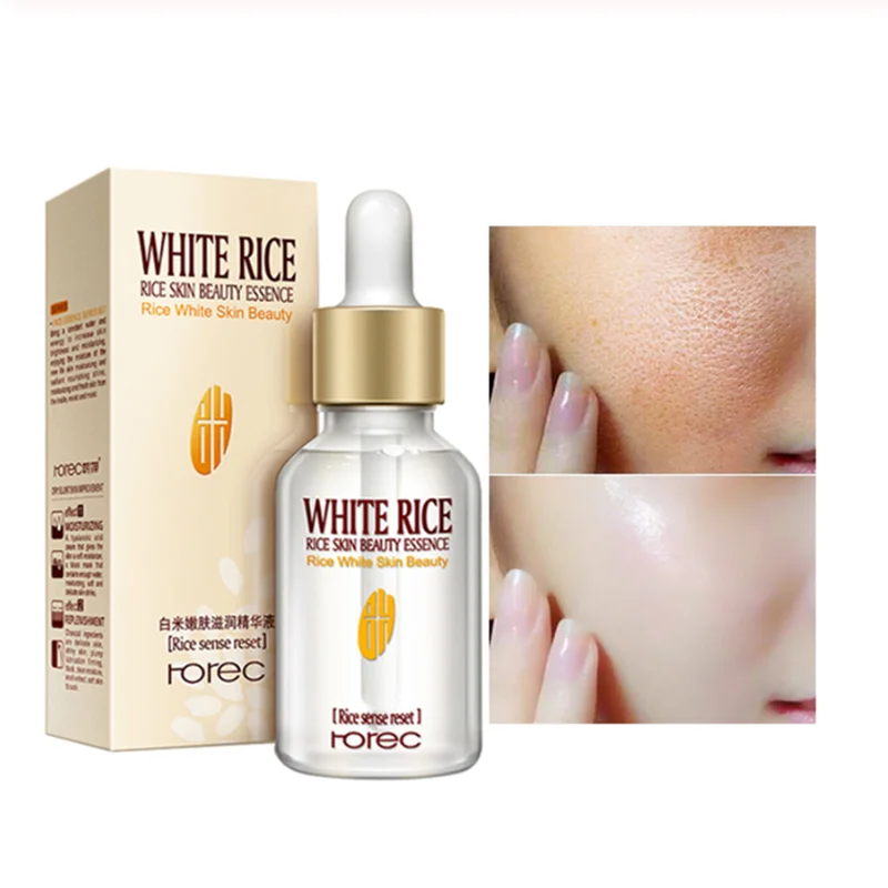 

White Rice Whitening Serum Face Moisturizing Cream Anti Wrinkle Anti Aging Face Fine Lines Acne Treatment Skin Care 15ml