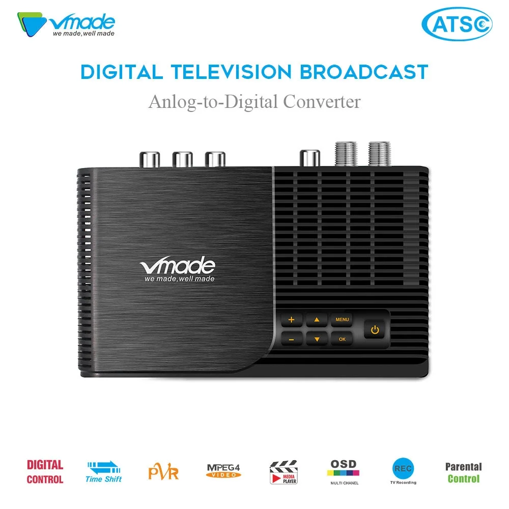 Vmade Новый мини ТВ бокс DVB ATSC F6 HD H.264 цифровой аналоговый конвертер Поддержка 1080P