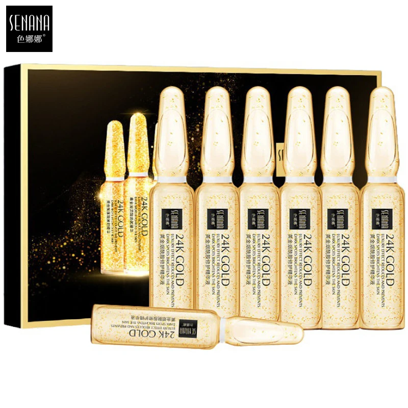 

SENANA 24k Gold Nicotinamide Repair Essence face serum Whitening moisturizing shrink pores anti-aging Lightens fine lines
