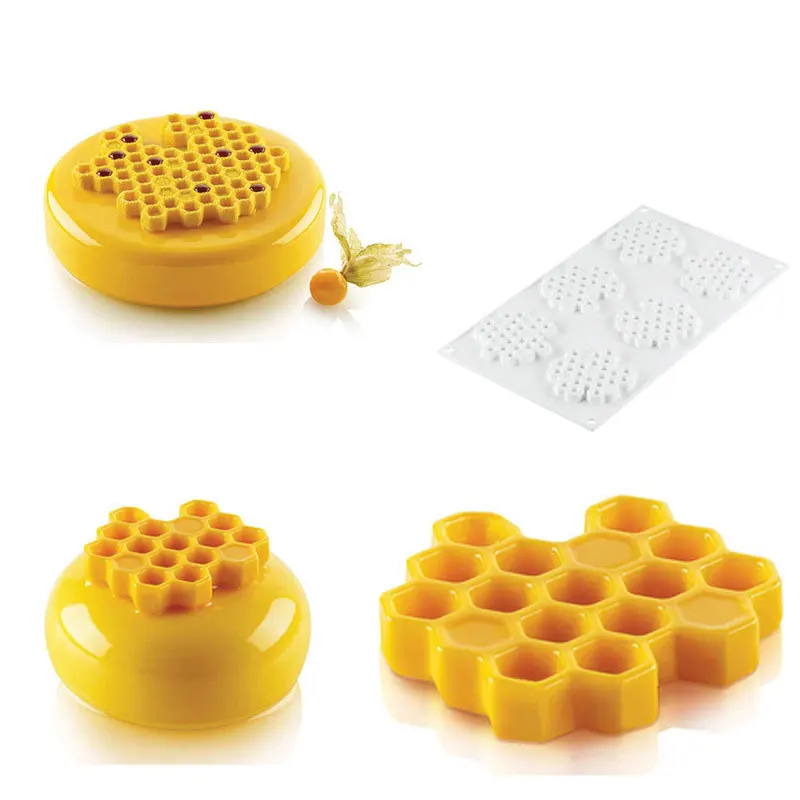 

DIY Bee Honeycomb Pattern Silicone Fondant Soap Molds Cake Moulds Sweet Cupcake Chocolate Making Mold Cake Decorating Tool