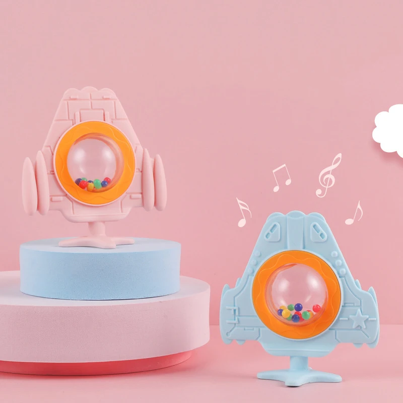 

Baby Teether Toys Toddle Safe BPA Free Ring The Bell Teething Ring Silicone Chew Dental Care Toothbrush Nursing Gift for Infant