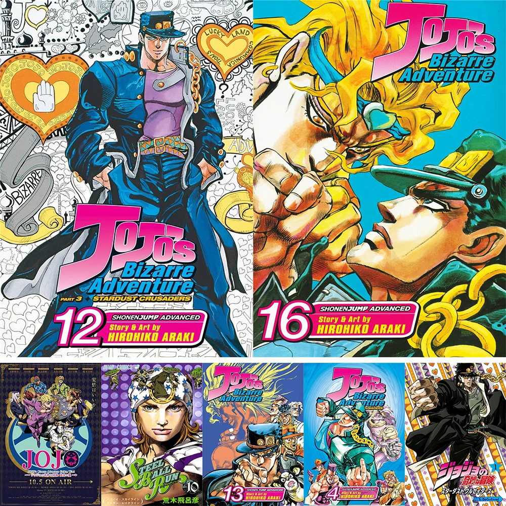 

Популярная аниме необычная фотобумага с ярким блеском Джоджо, высокое качество, HD печать, домашняя коллекция, Настенная Наклейка