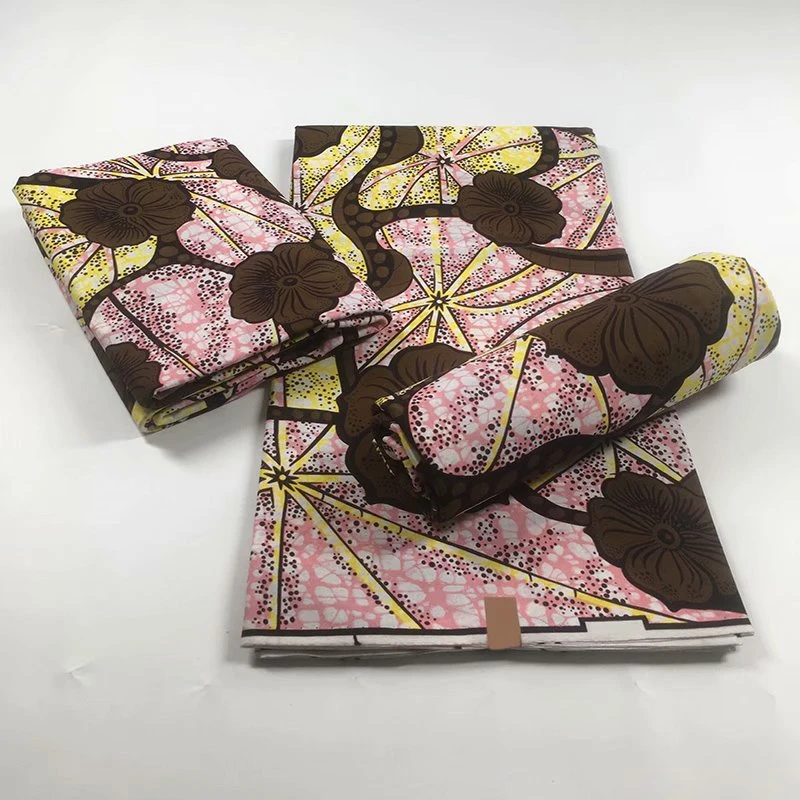 

Real Ankara Wax Fabric African Batik Print Fabric 6 Yards Cotton Fabric Ghana Nigerian Loincloth Pagne Tissue For Sewing VL-97