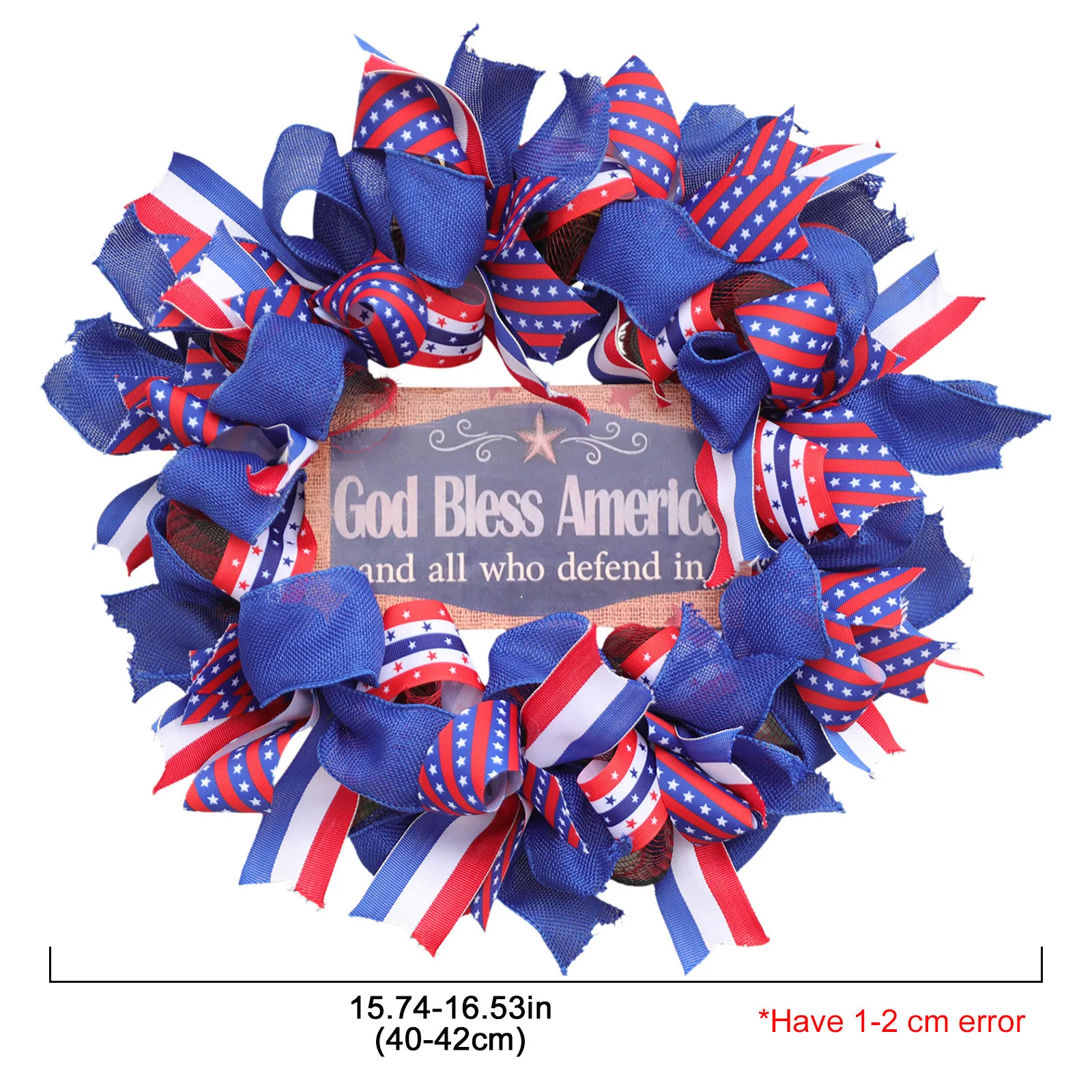 

Patriotic Wreath America Wreath Independence Day Wreath God bless America Memorial Day Wreath