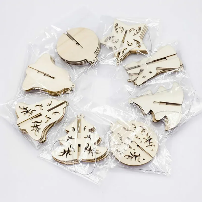 5 звёздочек деревянные украшения для рождественской елки дома полые