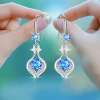 wangaiyao new style elegant water drop mid length earrings female fashion personality earrings earrings jewelry girls wedding an