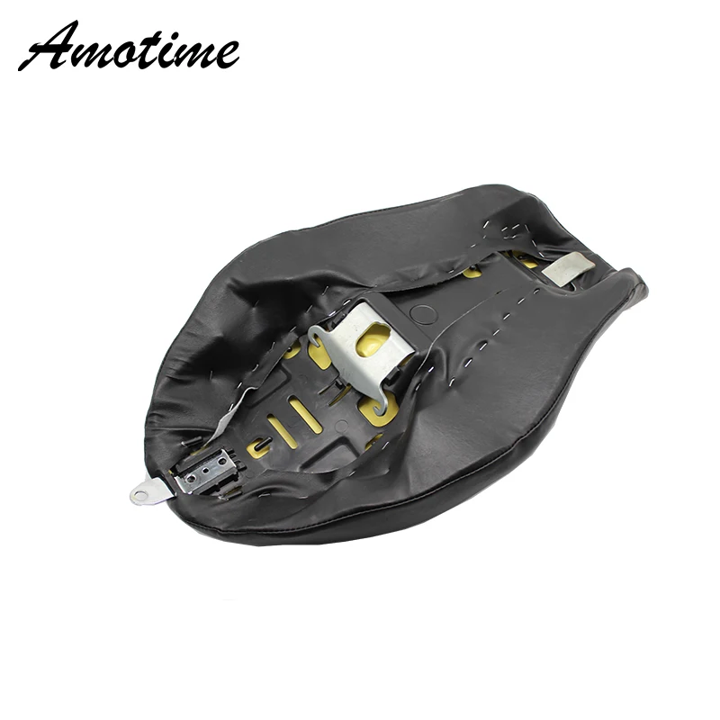 Черные кожаные сиденья для соло подушка всадника подходит Harley Sportster XL 883 1200 2005