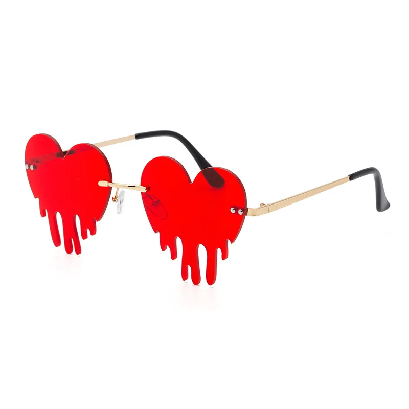 

New Fashion Melts Love Sunglasses Women European and American Personality Love Tears Sunglasses Wholesale Sunglasses