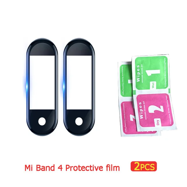 2 piece Защитная пленка для XiaoMi Band 4 NFC браслет пленка для экрана Mi Band 4 стекло Взрывозащищенная/защита экрана от царапин - Цвет: 2 piece