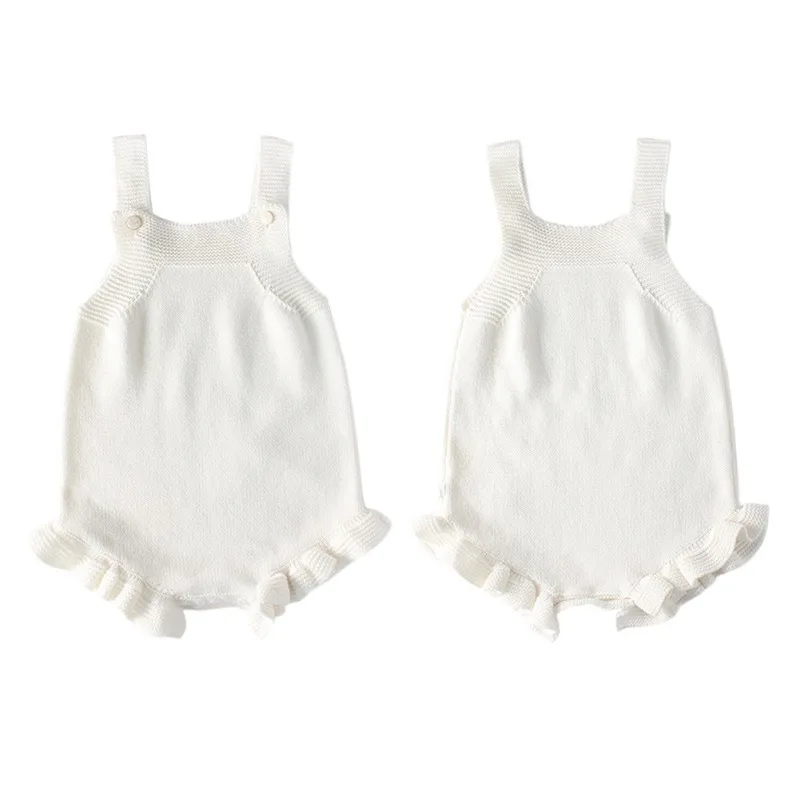 

Newborn Baby Girl Clothes Rompers Cotton Knitting Tops Sleevess Girls Rompers Warm Outfits Clothes Baby Girls Jumpsuits